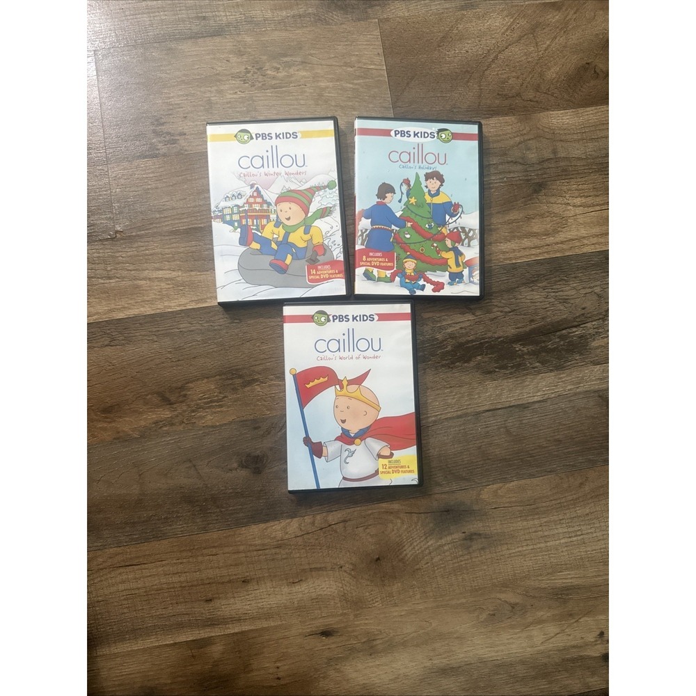 Lot Of 3 Caillou DVDs PBS Kids
